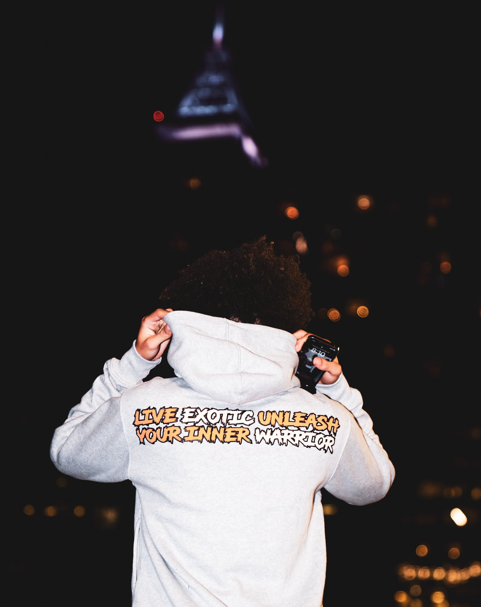 Grey Exotic Warrior Hoodie