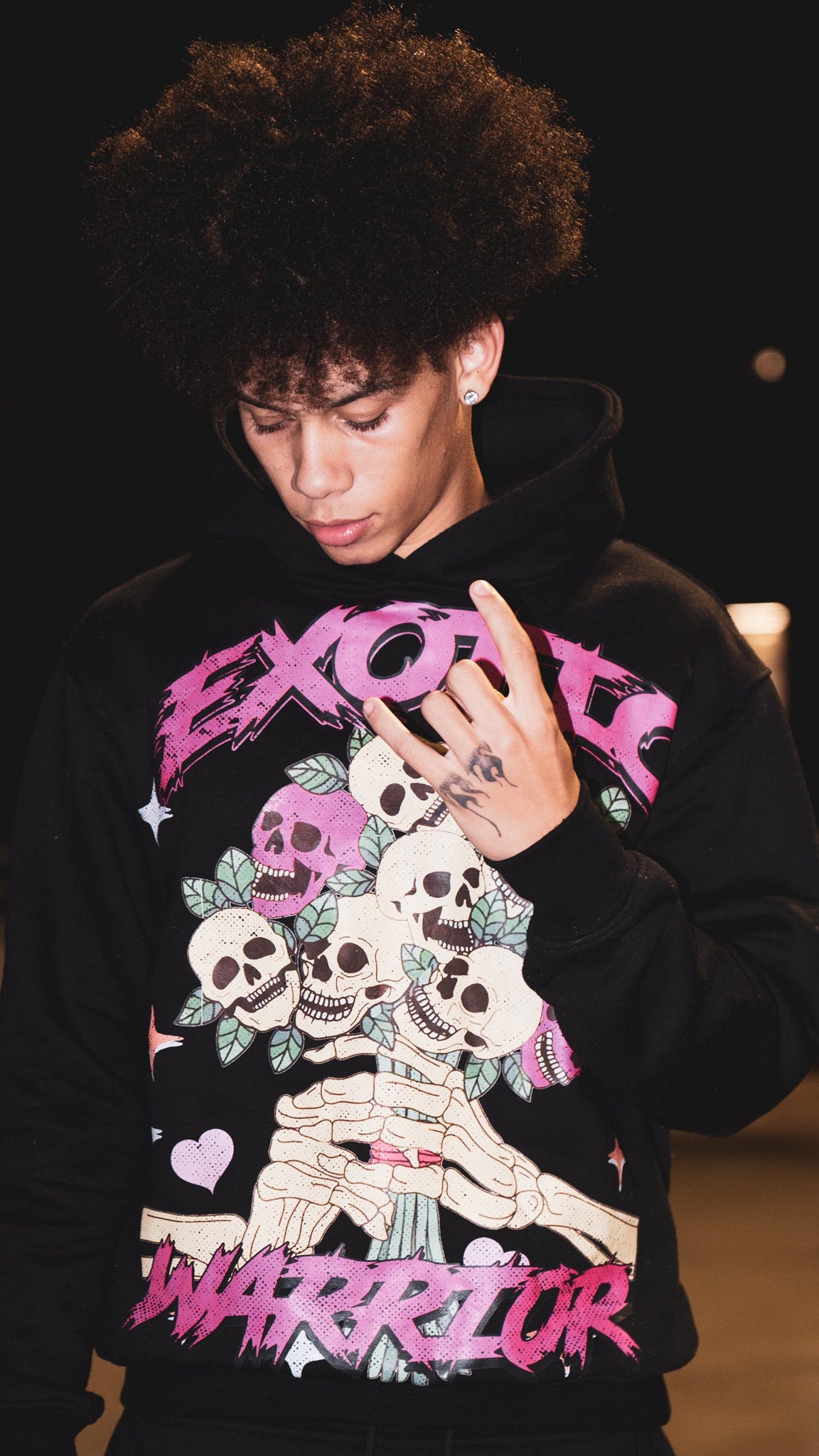 Black Exotic Warrior Hoodie