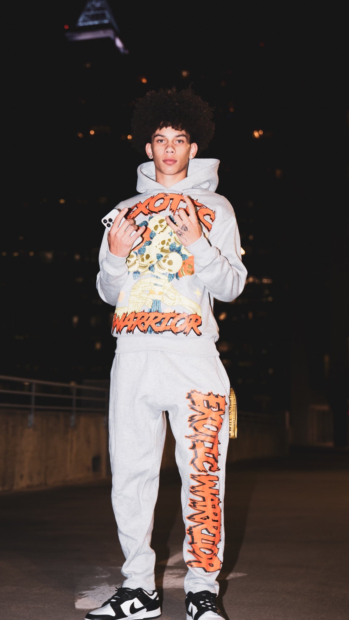 Grey Skull Sweatpants